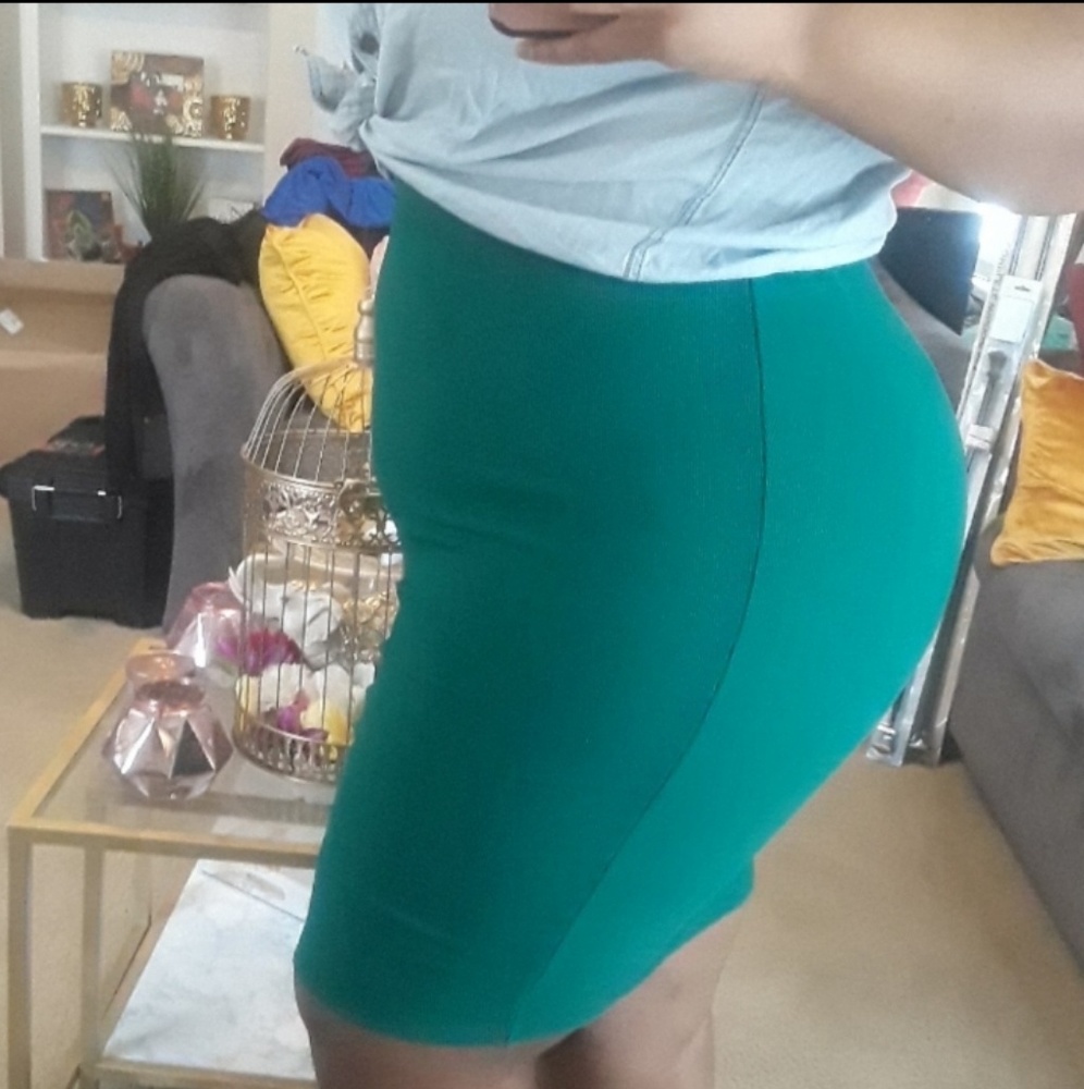 Brand New!!! Emerald green bodycon midi skirt